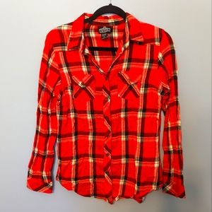 Red Flannel Button Up Shirt
